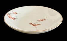 3 Vintage FUKAGAWA Japan Arita 905 Maple 7-5/8  Coupe Soup Bowls Gold Trim EUC