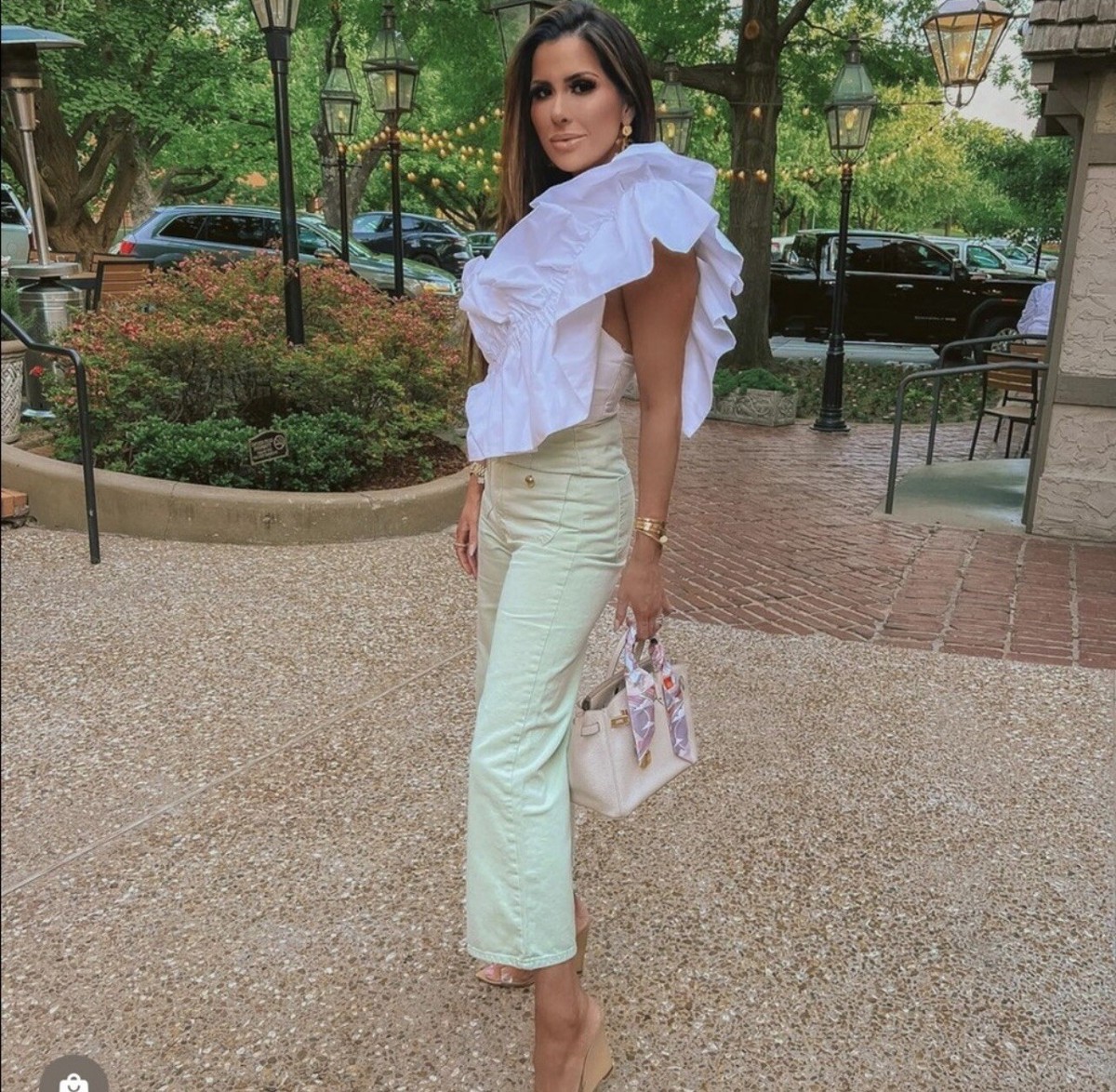 one shoulder ruffle top zara