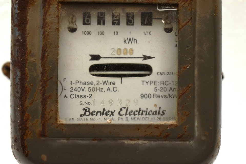 Bentex Electricals Watt-Hour Meter Type RC-12 240V 50Hz Vintage Collectibles Old - Image 3 of 4