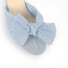 Women's Mid Block Heel Pleated Cute Bow Knot Open Toe Ankle Strap Sandals US11 — photo 4