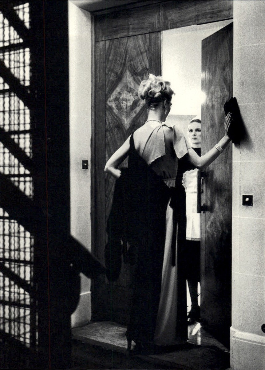 1978 Original Helmut Newton Visitor Maid Answering Door Art Photo