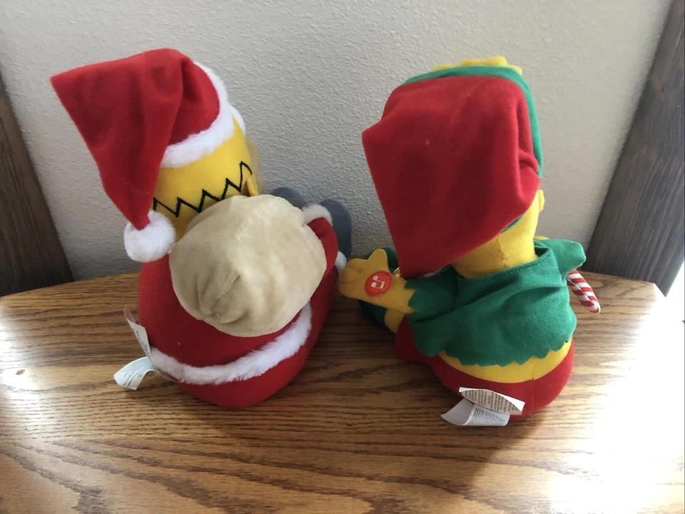 Lote de Navidad de Los Simpson. Bart y Homero. Ambos funcionan. Bart habla, no se mueve Foto 4 de 4