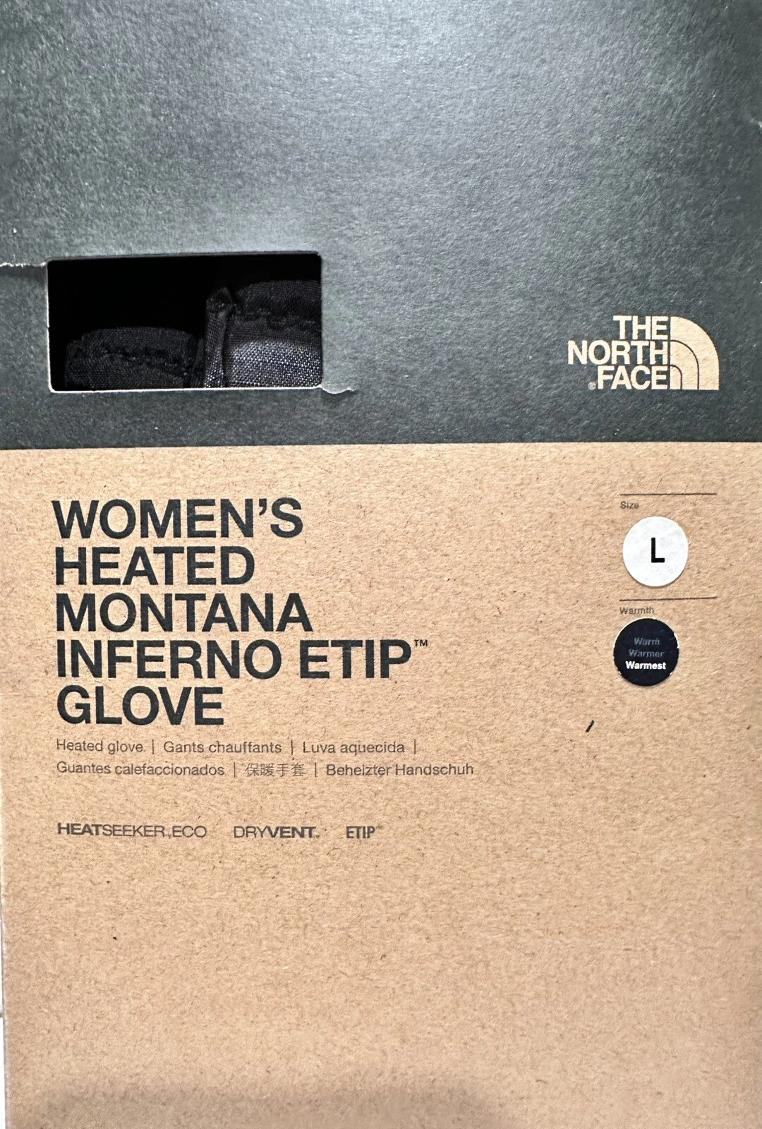 Womens The North Face Montana Inferno Heated Insulated Waterproof Winter GlovesL