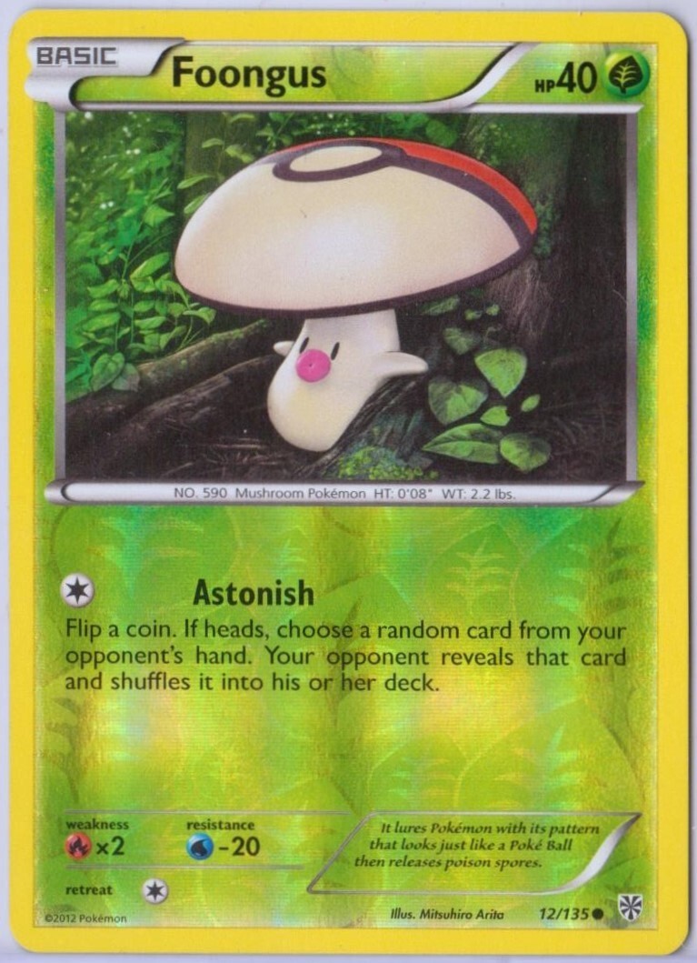 Foongus - 12/135 - Reverse Holo - Black & White 8: Plasma Storm - Pokémon - LP