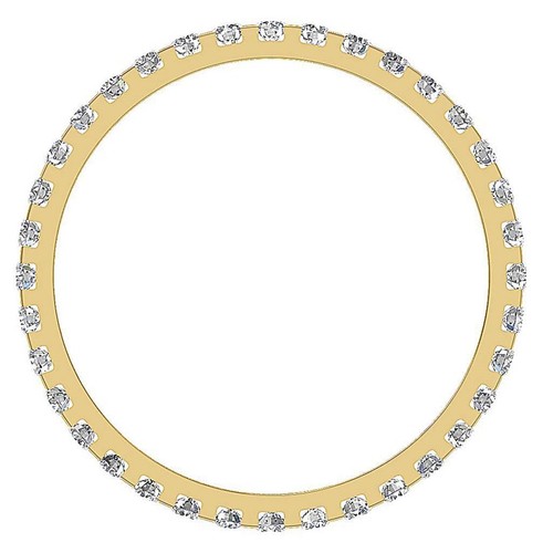 SI1 G 0.85 Ct Natural Diamond 14K Yellow Gold Eternity Anniversary Ring RS 4.5 - Picture 3 of 8
