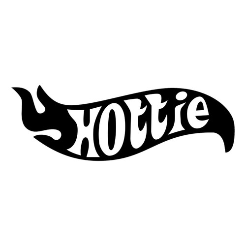 Hottie Sticker - 2 Pack - Hottie Decal - Select Color Size by Length - Picture 7 of 9