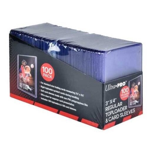 toploader pokemon ultra pro regular e card sleeves soft 100 pezzi 3 x 4