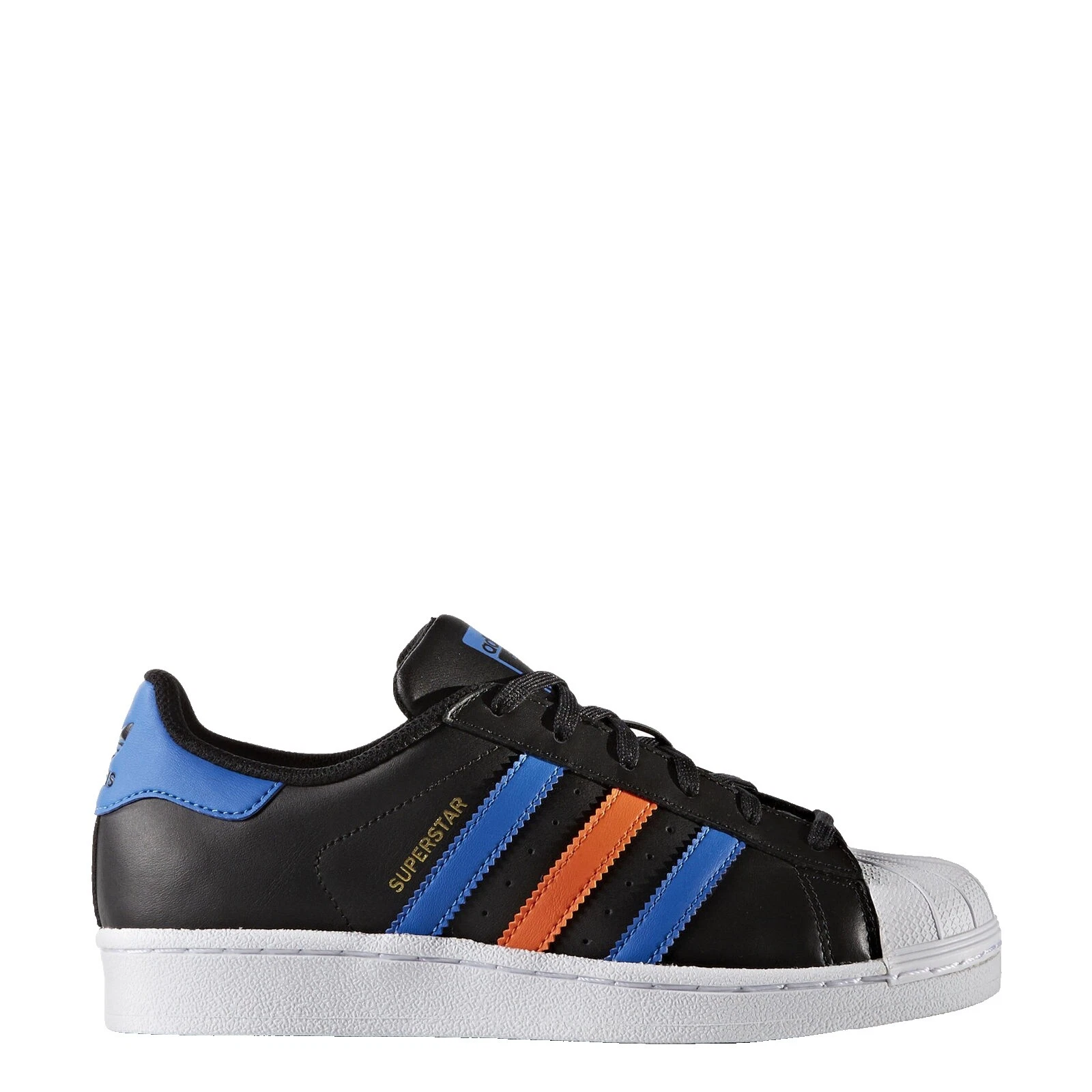 Adidas Parte superior de cuero negro zapatos unisex para niños