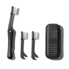 Minibox Folding Travel Toothbrush with Dual-Length Bristles & Case Compact Mi...