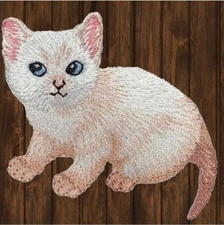 Siamese Cat Embroidered Patch — Iron On