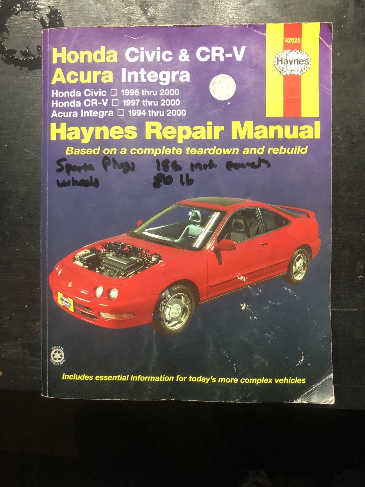 Haynes Workshop Manual Honda Civic CR-V Acura Integra 1996-2001 Service  Repair | eBay