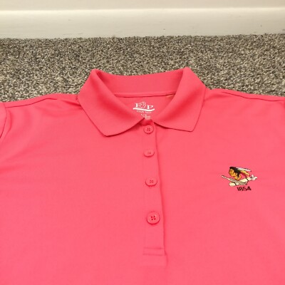 Philadelphia Cricket Club Polo Shirt EP Pro Polyester Golf Pink Womens Large