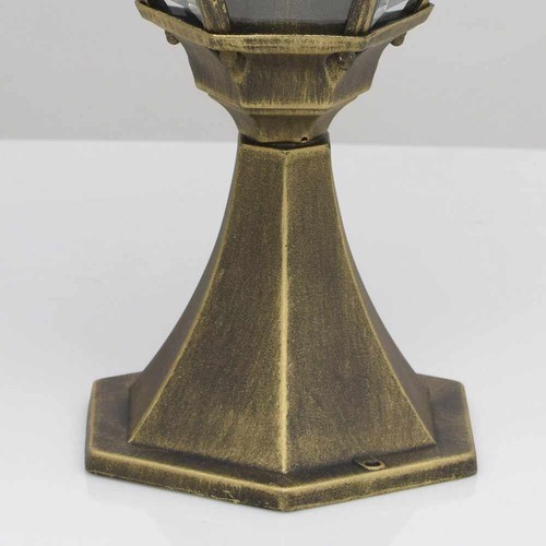 MW-Light 804040301 Outdoor Post Light Pillar Black Gold Metal - Picture 5 of 7