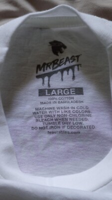 Mr Beast Feastable Limited Edition white Tshirt