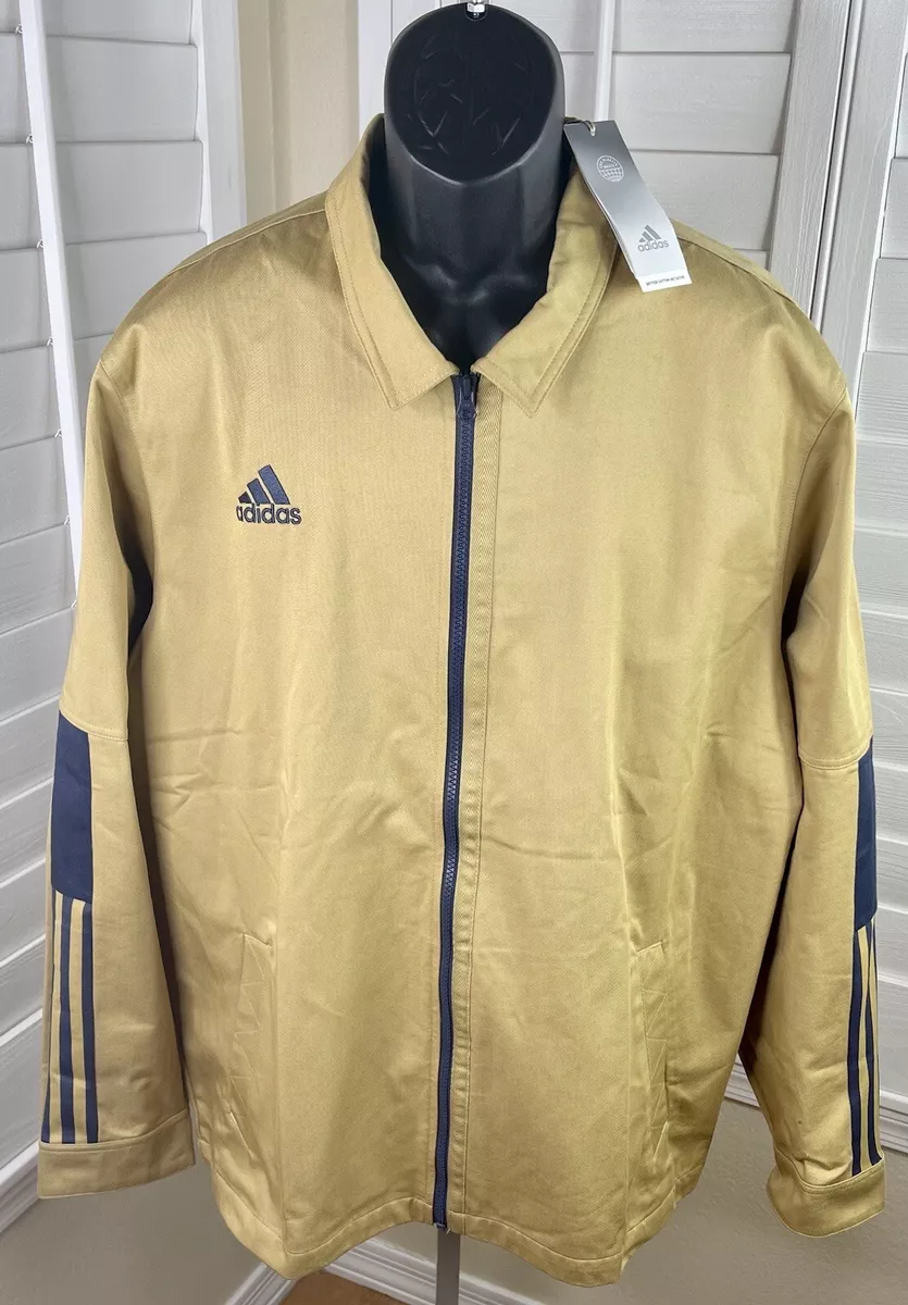 Adidas Tiro AW Golden Beige/Navy Full-Zip Jacket H56616, Men's
