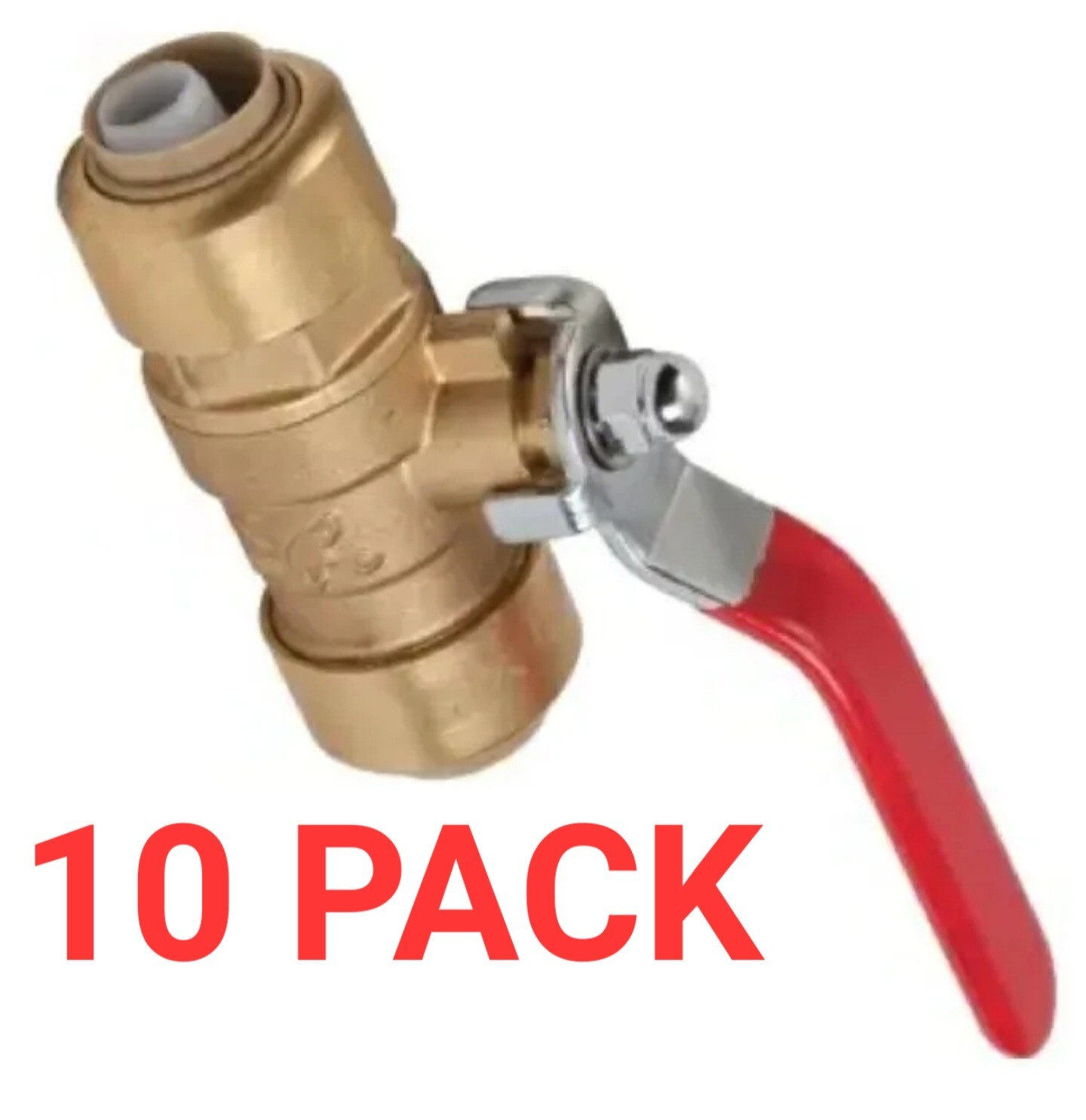 10 PACK 3/4" 200psi Ball Valve Push-To-Connect  Lead-Free Copper CPVC PEX 403130