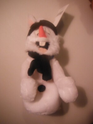 1998 WARNER BROTHERS STUDIO STORE BUGS BUNNY SNOWMAN BEAN BAG PLUSH