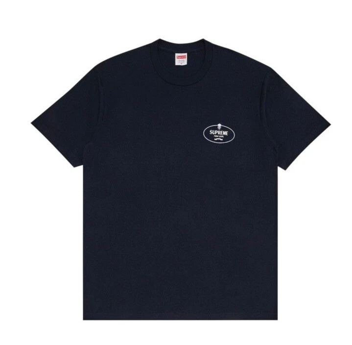 Tee shirt Supreme CREST logo classique homme taille L bleu marine FW24T66 NEUF avec étiquettes ?️