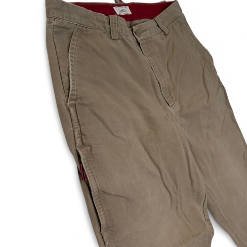 Dockers Khaki Pants Mens 36x32 Beige Twill Canvas Relaxed Fit Side Zip Pocket - Picture 2 of 8