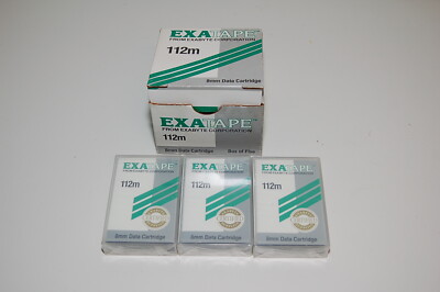 Lot of 3 NEW Sealed Exabyte ExaTape 8mm 112m(367ft) Catridge~Data