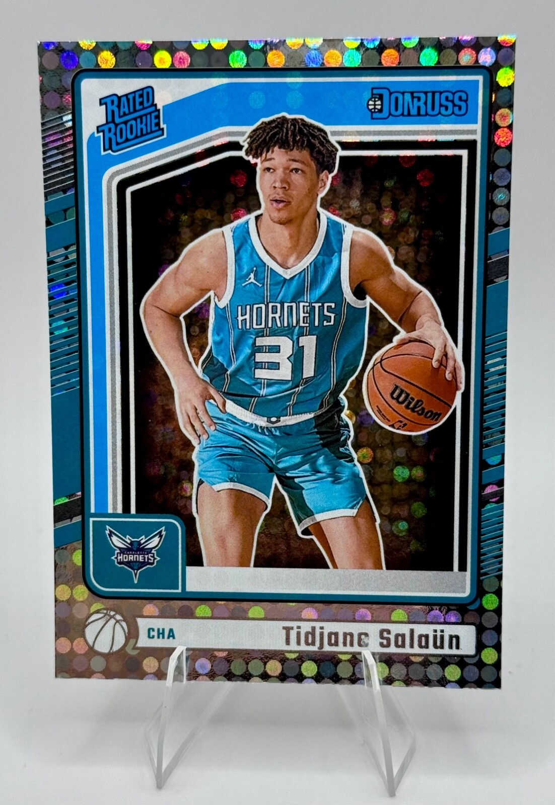 2024-25 Panini Donruss Tidjane Salaun Rated Rookie Disco Hornets RC #229