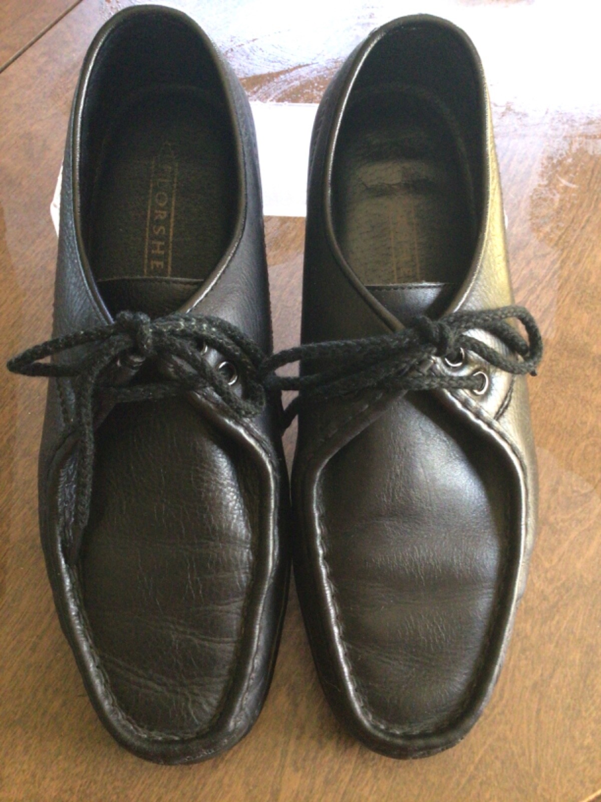 SAOLA Cravatta Florsheim donna casual da lavoro pelle nera suola in gomma taglia 9 5 M