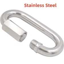 Carabiner Quick link Strap Connector Steel Chain Repair Shackle Stainless Steel