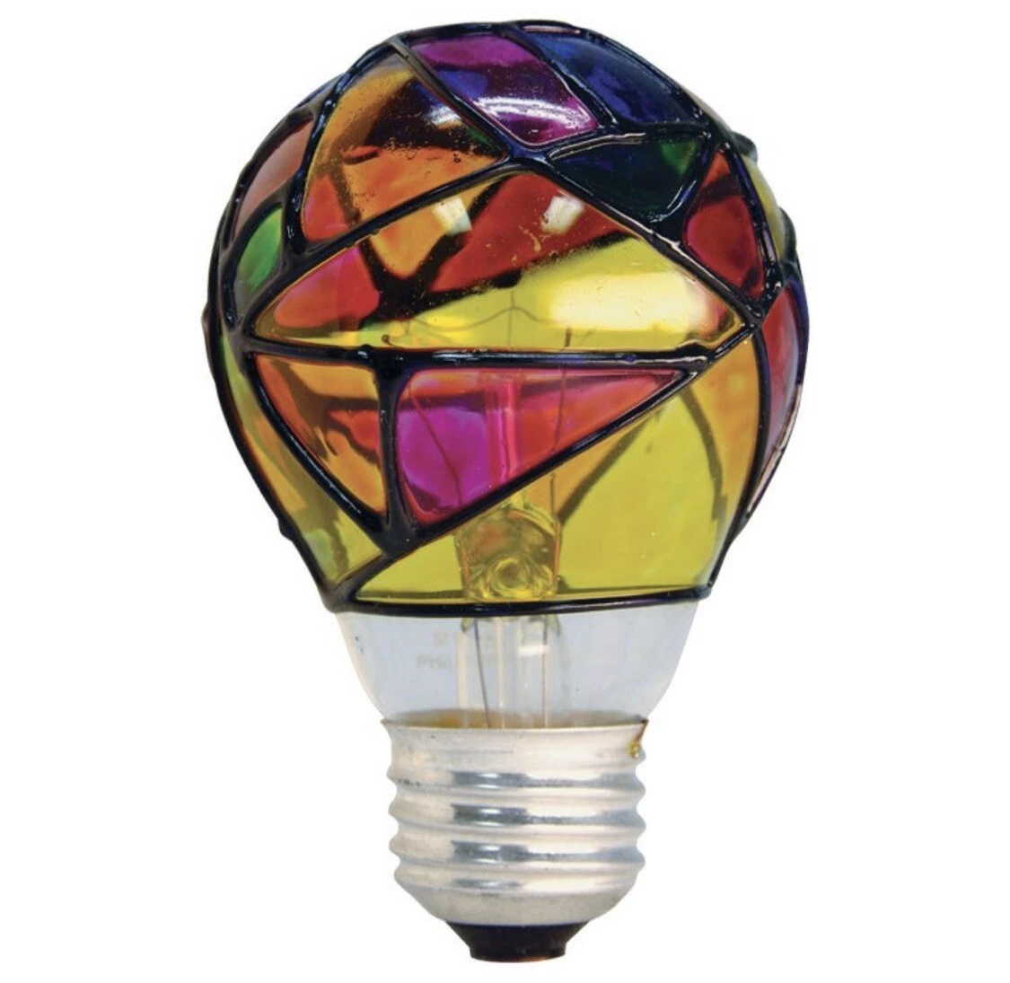 GE General Electric Stained Glass Party Light Bulb Lightbulb New