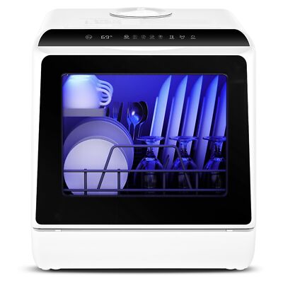 EUHOMY Mini Portable Dishwasher Countertop Compact Dishwashers, Tabletop Small D