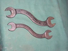 Lot of 2 VINTAGE S Curve open end Wrenches  Drop Forged + BONUS Wrench VryGd