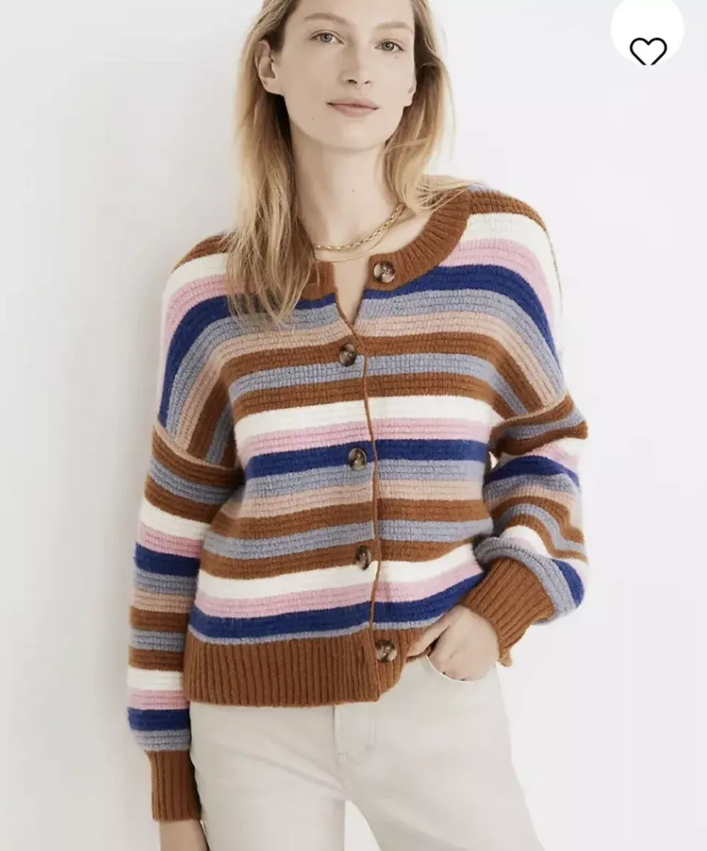 Madewell striped best sale cardigan