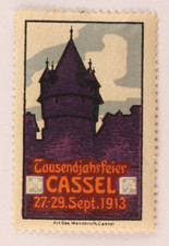 Millennial Celebration Kassel/Cassel 1913 Commemorative German Poster Stamp Ad