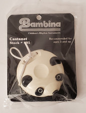 VTG JTG Bambina Castanet Kids Musical Toy 405 NIP Zen-On Panda Bear - New NOS