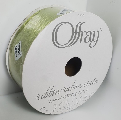 Cinta Offray verde albahaca 1,5 pulgadas de ancho 25 yardas artesanías - Imagen 4 de 5