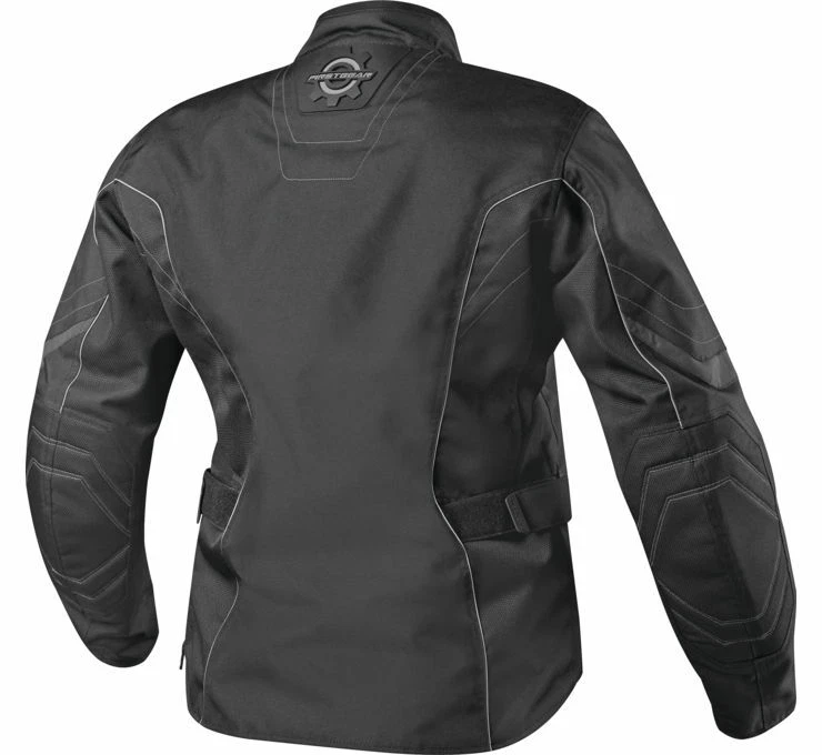 Jaqueta de motocicleta FirstGear Contour preta têxtil feminina tamanho pequeno - Imagem 2 de 2