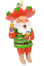 Tree Buddees Fiesta Santa Cute Spanish Mexican Funny Christmas Ornament
