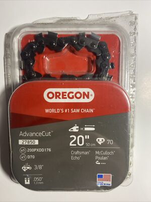 Oregon Advance Cut D70 Saw Chain 70 Drive Links .050" Gauge x 20" 27850 ...