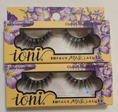 Lot Of 3-Ioni 3D Faux Mink Lashes Eyelashes Cluster Feathery  Cateye  00612