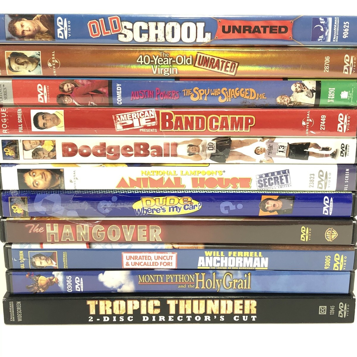 DVD Lot of 11 Comedy Movies - Tropic Thunder, Animal House