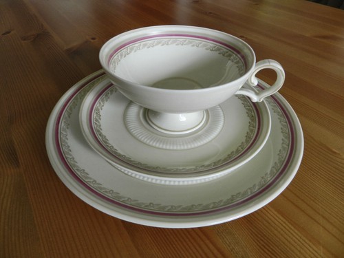 Antikes Kaffeegedeck Weimarer Porzellan Art Deco Tasse Untertasse Teller - Bild 1 von 5