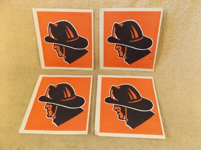 Vtg Lot of 4 METROPOLITAN FIRE RESCUE STICKERS for use on window of an ...