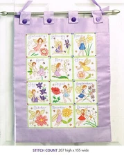 12 FAIRIES & FLOWERS  CROSS  STITCH   PATTERN  ONLY -  EQ - EQY  HH  D
