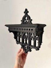Victorian Gothic Wall Shelf | Medieval Cathedral Inspired Wall Decor
