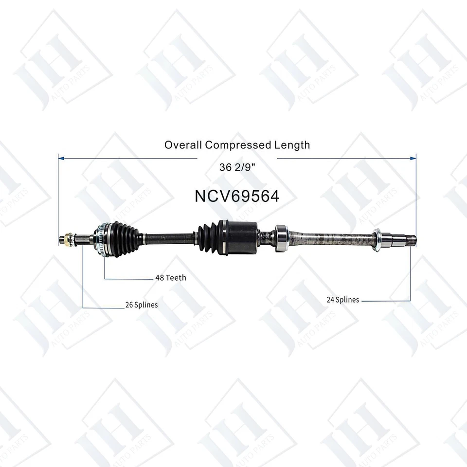 OE Front Pair Left Right CV Axle Shaft For 1996-2000 Toyota RAV4 Base FWD Manual - Image 3 of 4