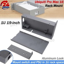 Rack Mount for UniFi USW-Pro-Max-16-PoE 1U 19" w/ Tray for PSU Cable Management