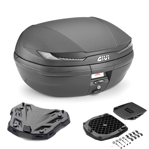Givi V45NT Topcase 45LT Schwarz + Montageplatte Benelli Leoncino 500 2020-2022-image