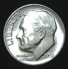 1955-S 10C Roosevelt Dime BU 90% Silver 26owt0515-1