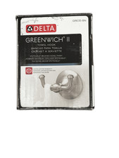 Delta Greenwich II Double Towel Hook Bath Hardware Accessory in Brushed Nickel