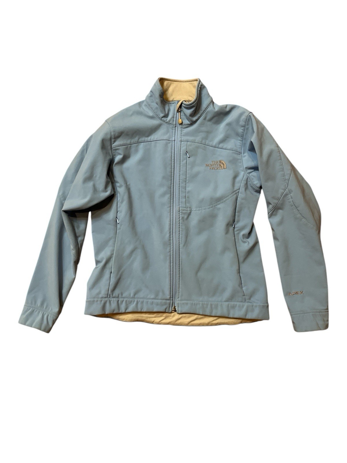 North Face Womens Apex Bionic Jacket Small S Blue Full Zip Embroidered Logo