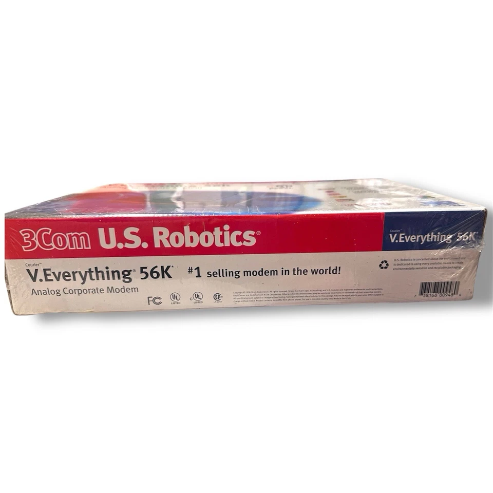 NEW Sealed 3Com USR Courier V.Everything 56K External Modem V.90 V.92 NOS VTG - Image 4 of 4